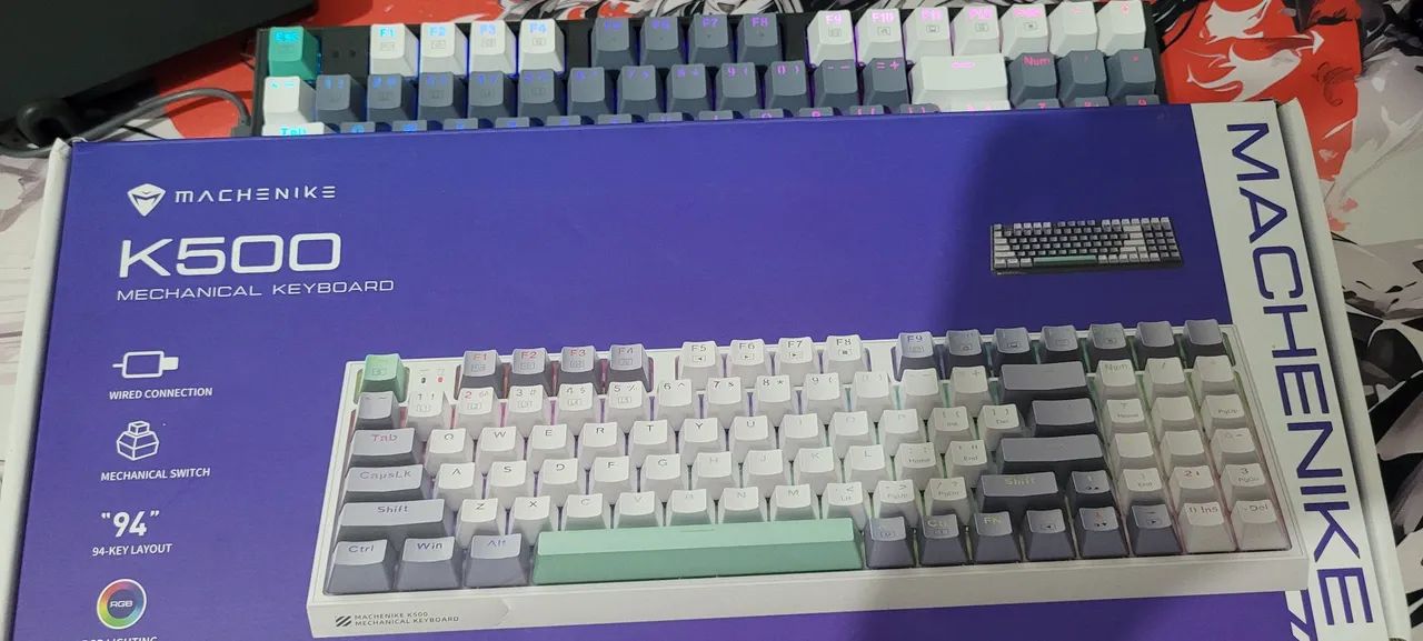 Teclado mecânico RGB Machenike k500