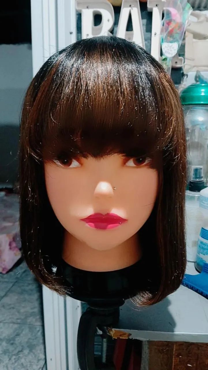 Peruca similar a cabelo humano 