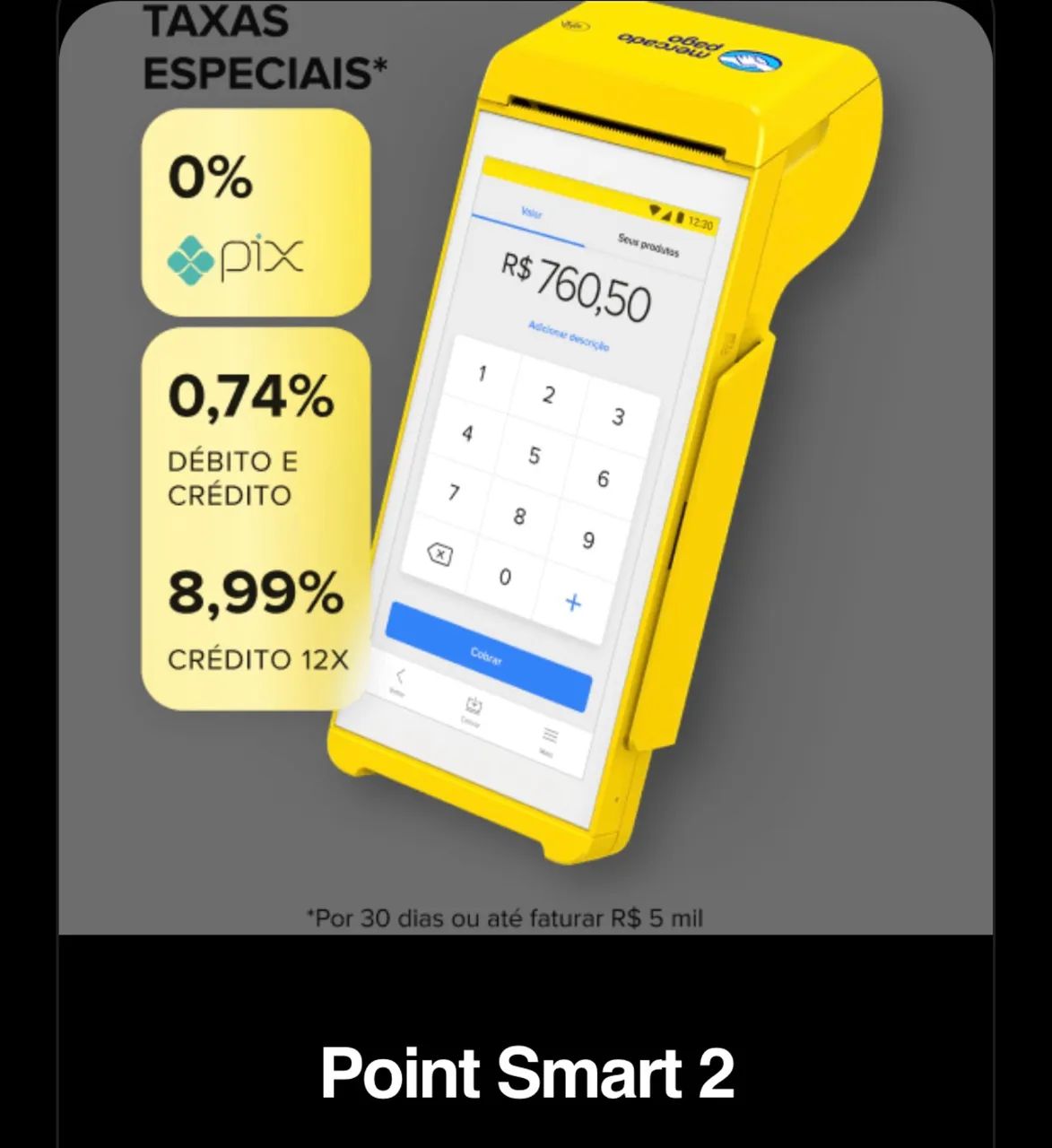 Maquininha point smart 2 nova 