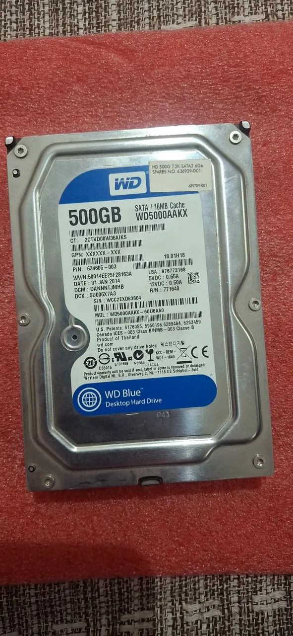 Hd 500gb sata