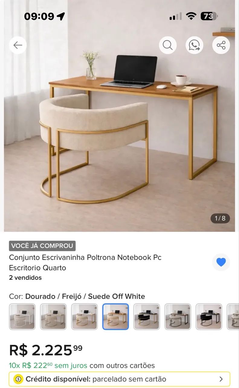 Conjunto escrivaninha e Poltrona - Foto 3