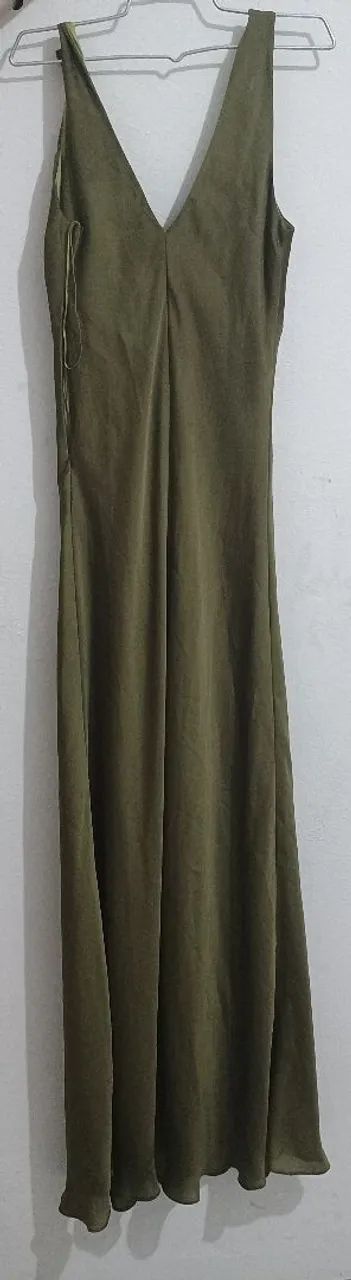 Vestido verde oliva M/G - Foto 2