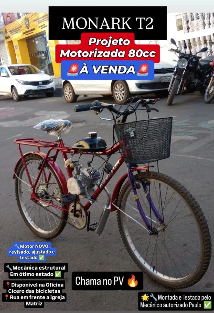 Monark T2 Motorizada 80cc