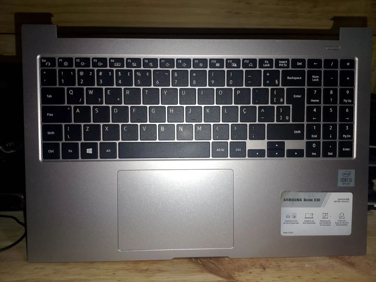 Carcaça base superior parte do teclados Samsung X30 com teclado 