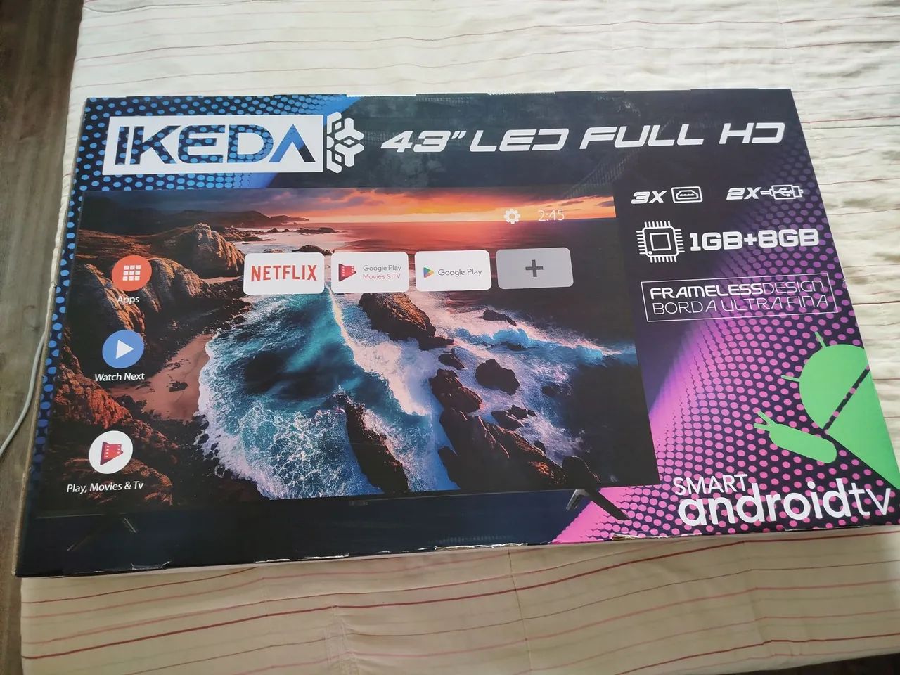 Smart TV Ikeda de 43 polegadas, modelo LED Full HD.  - Foto 4