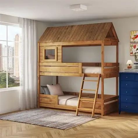 cama beliche infantil casinha 