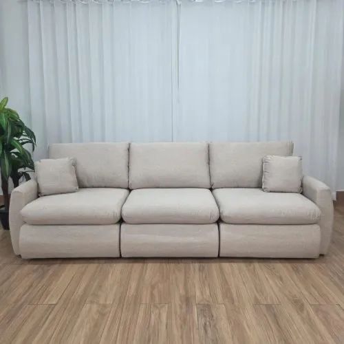 Sofá Cama Retrátil Reclinável Amaranto 2.90m 3 Módulos Entrega Rápida - Foto 4