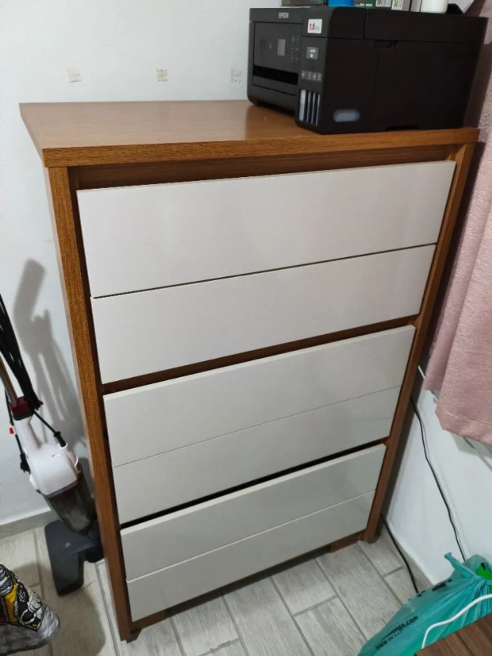 Cômoda Unno 79cm 6 Gavetas com Pés Plástico - Foto 5