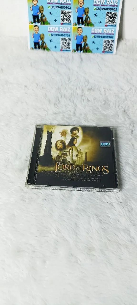 CD música senhor dos anéis as duas torres
