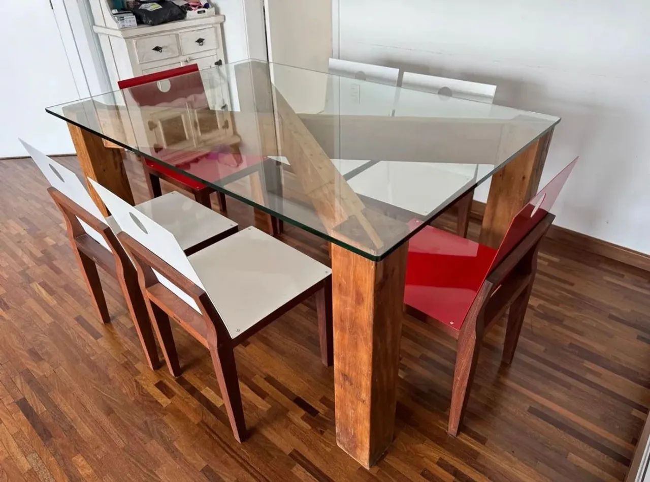 Conjunto 6 cadeiras de jantar de Mogno - Mac Design - Foto 3
