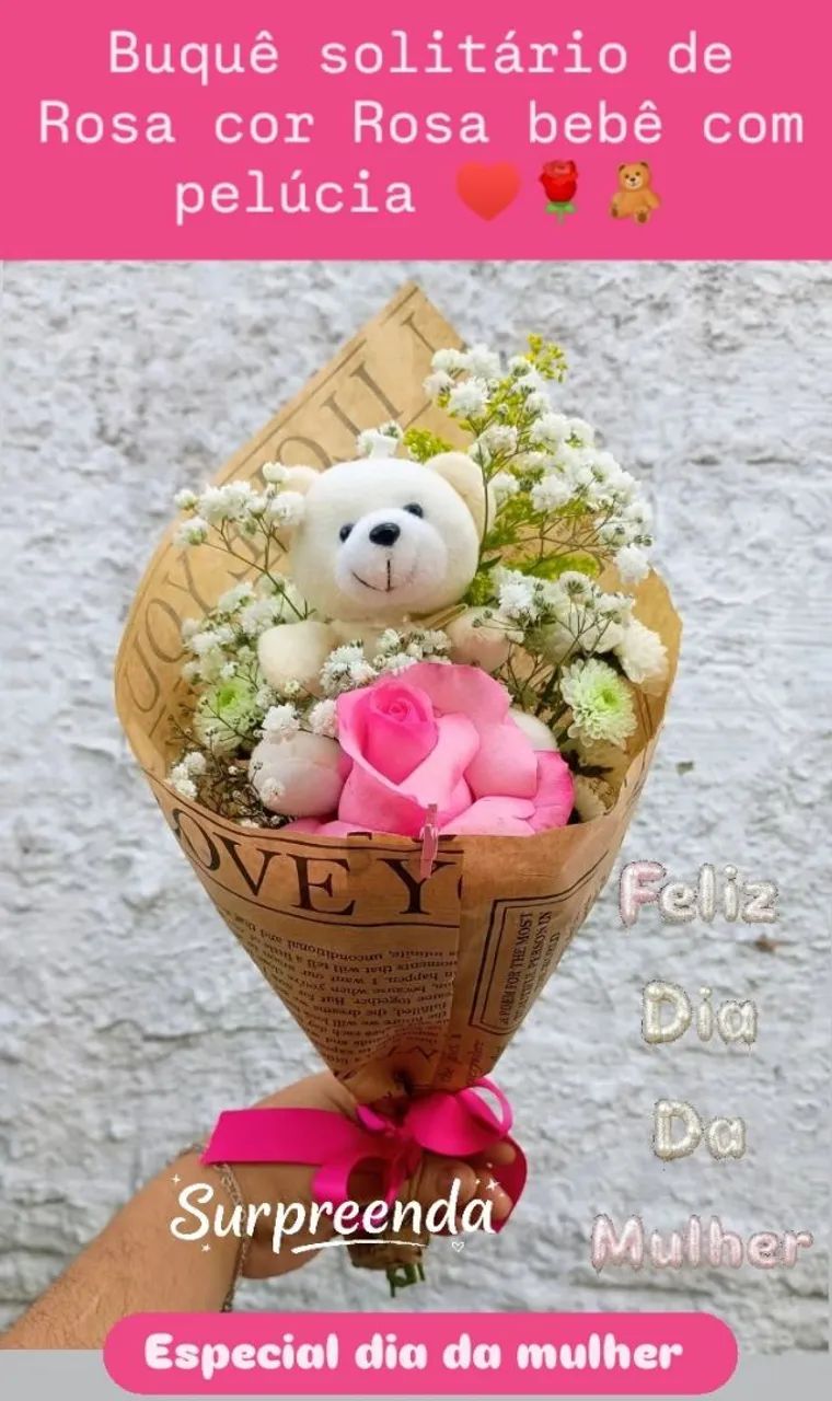 BUQUÊ DE ROSAS NATURAIS PARA O DIA DA MULHER  - Foto 3
