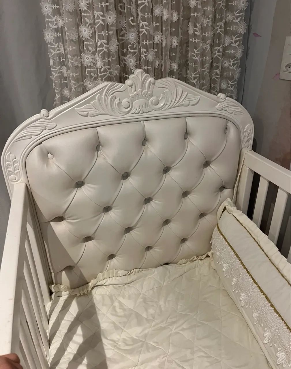 Quarto bebê provençal berço e cama da babá - Foto 6