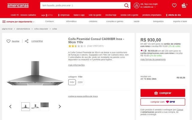Coifa de Parede Consul CA090 Inox - NOVA - Foto 5
