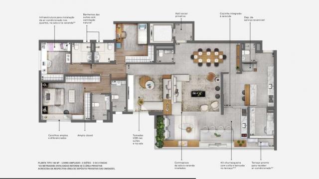 Apartamentos de 186 m² com 3 ou 4 suítes - ótima localização no campo Belo - SP - Foto 18