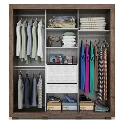 Guarda Roupa Luana MDF C/ Espelho, 3 Portas de Correr(Novo) Promoçao - Foto 2