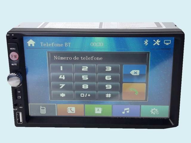 Multimídia Fox Polo Golf Fiesta EcoSport March Versa Sentra Tiida Livina C3 Gps P Espelham - Foto 3