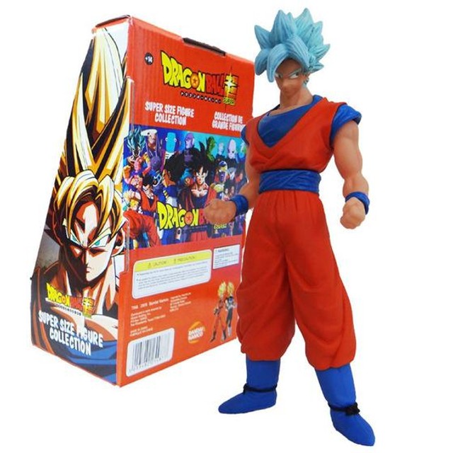 Kit 3 Boneco Dragon Ball Z Goku Super Sayajin Cabelo Azul em