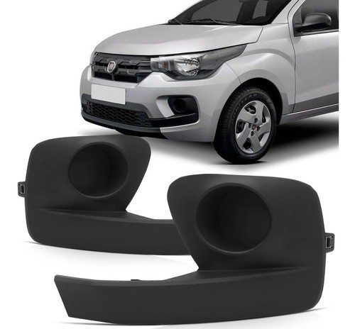Par Moldura Farol de Neblina Fiat Mobi 2017 a 2020 C/ Furo - Fipparts