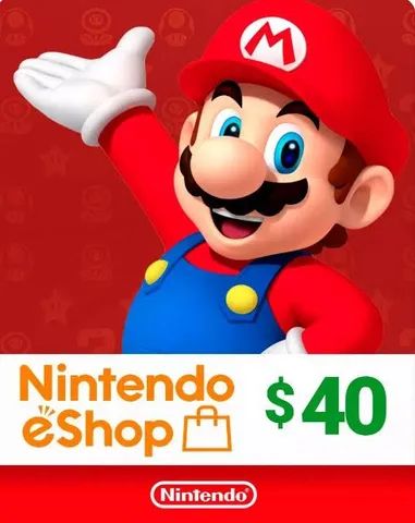Cartão Nintendo eShop $40 (R$200) - Videogames - São José de