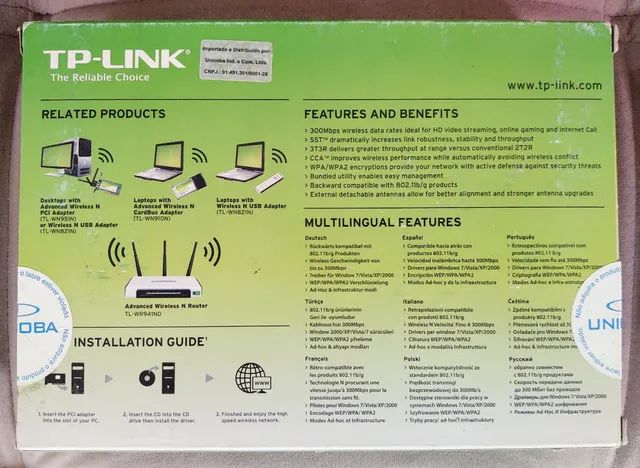 Placa Wireless PCI 300 Mbps TP-Link - Nova - Foto 2