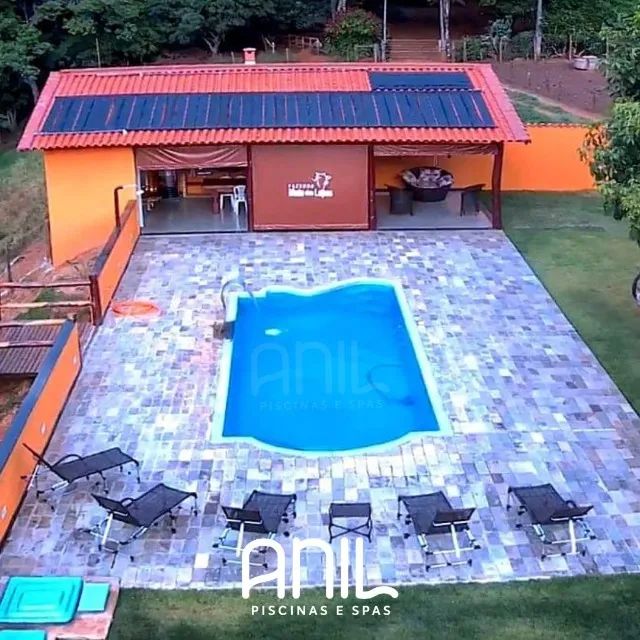 Piscina azul de fibra grande 10 metros com praia preço de fábrica  - Foto 2