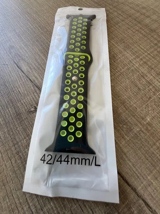 Pulseira Apple Watch Preto e Amarelo Nike linda sem uso nova !  - Foto 5