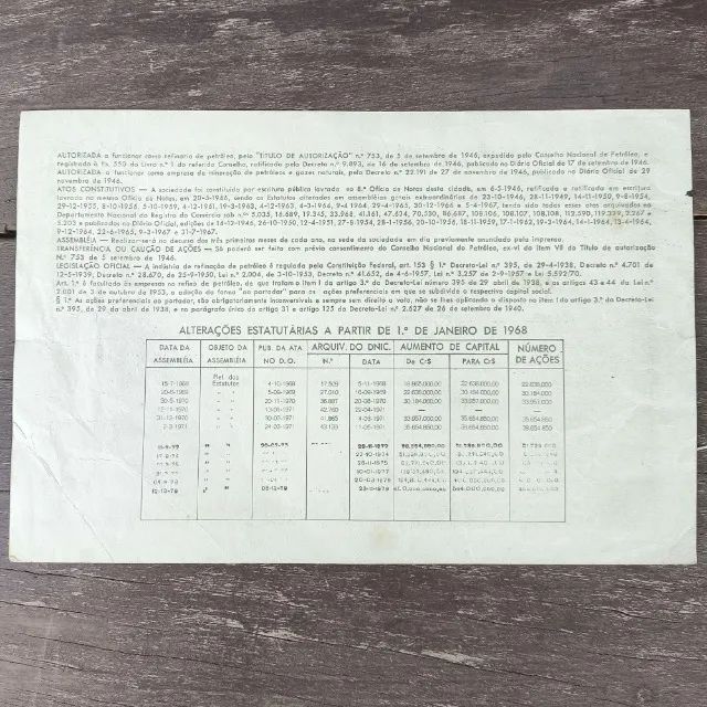 Documento da Refinaria de Petróleo de Manguinhos - 1980 - Foto 2