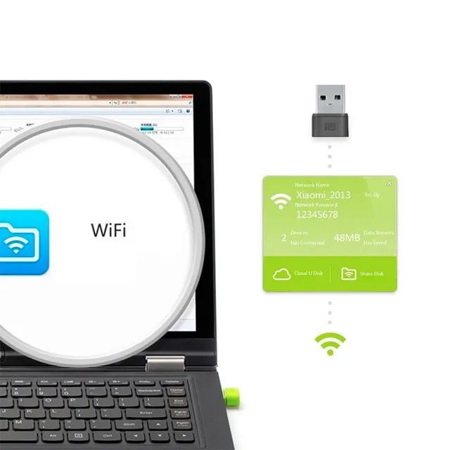 Adaptador Wireless USB Xiaomi Mi Wifi / Portable Dongle - Preto - Foto 3