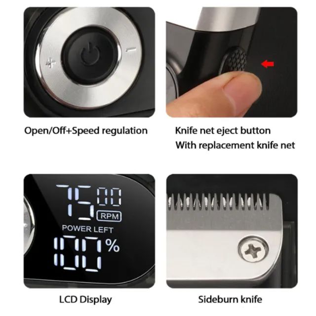 Máquina Kemei Shaver Barbeador Barba Km-2026 Recarregável Sem Fio - Foto 2