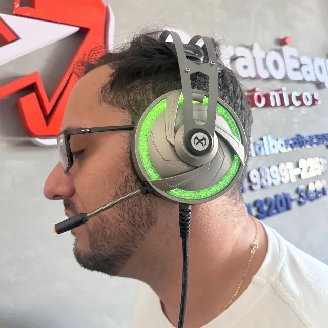Fone Gamer com Microfone Mox MO-GH710 RGB com Iluminação LED - Foto 3