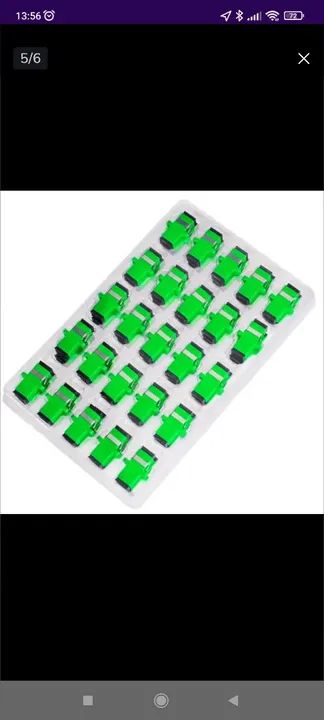 0,60 cada Adaptador Passante Óptico SC/SPC Verde - Foto 4