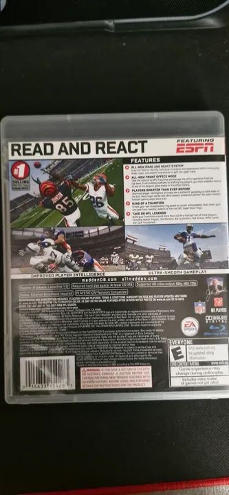 Madden 8 - Playstation 3 - PEQUENO DETALHE NA CAPA - Foto 3
