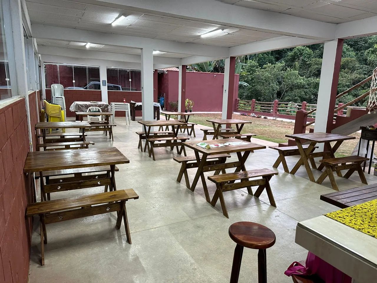 Conjunto de mesas e bancos para restaurante - Foto 5