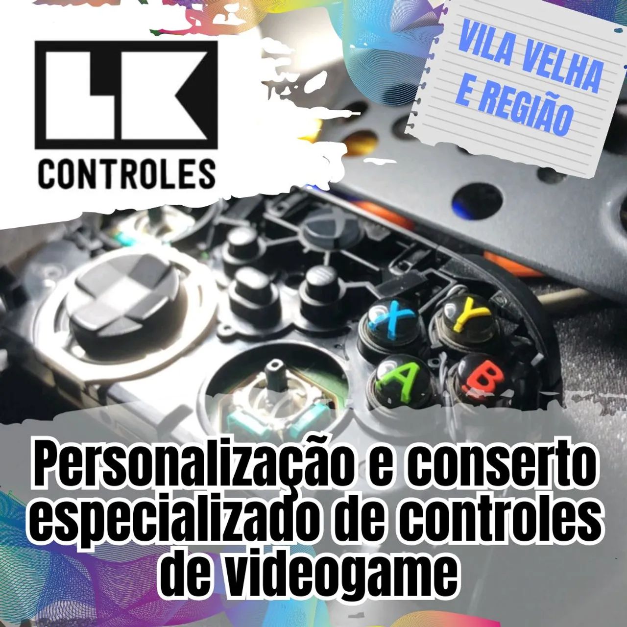 Conserto e personalização de controles de videogame  