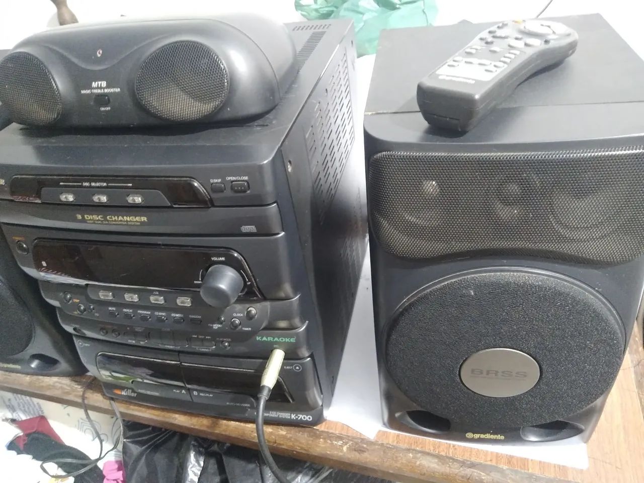 Som Gradiente K-700 com 3 CD Player e toca-fitas - Foto 3