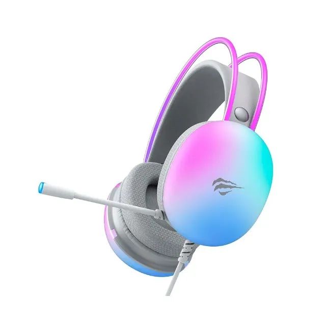 Headset Gamer Havit, RGB, com fio e microfone - H2037d - Foto 2