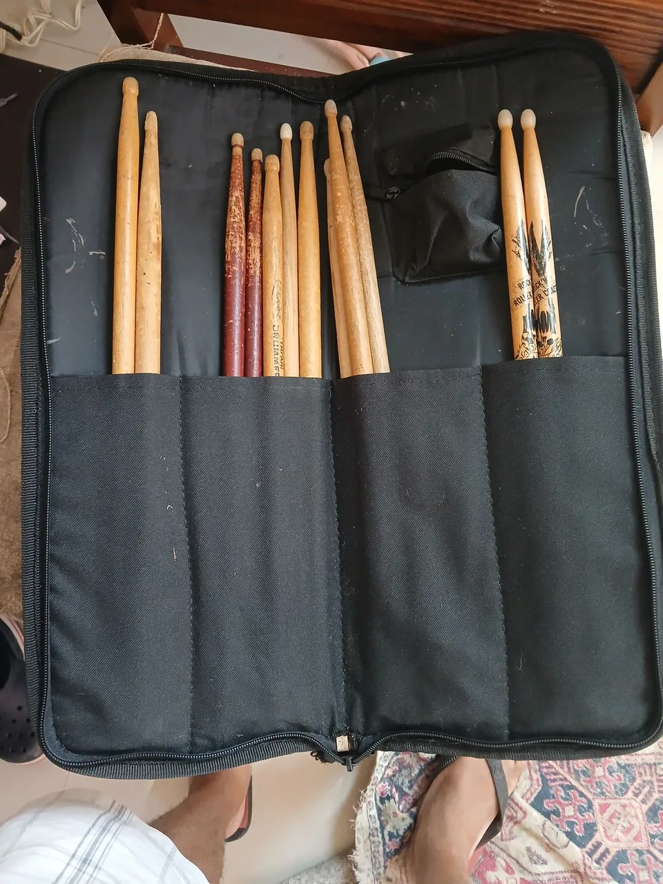 Baquetas de bateria variadas