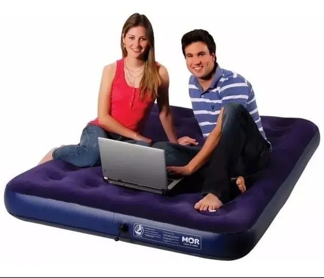 Colchão Inflável Casal Com Inflador Acoplado Multiuso - Mor - Foto 2