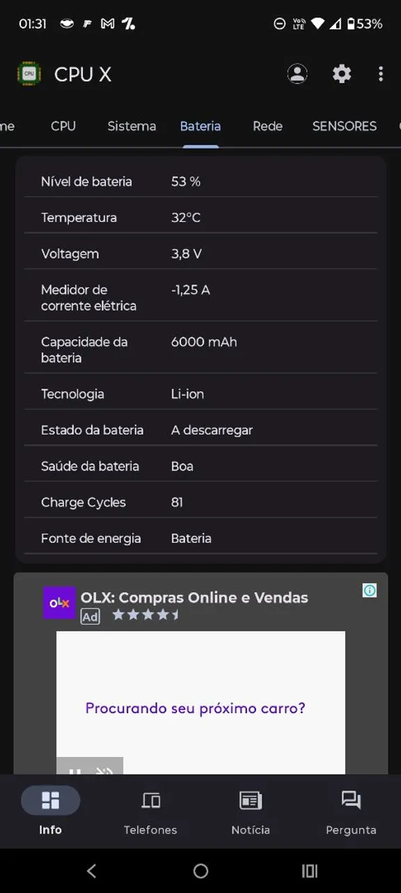 Motorola g54 5g versão 256 gb 6 mil de bateria