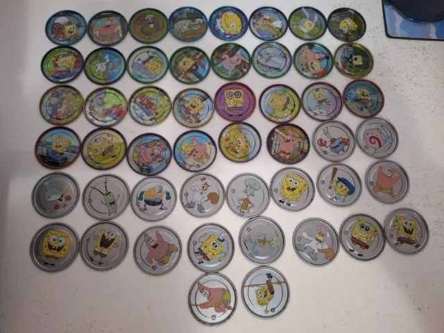 Coleção Bob Esponja Tazos Elma Chips