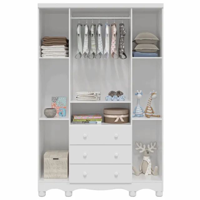 Guarda-Roupa 4 Portas Tedy Branco Brilho - PEROBA MOVEIS - Foto 3