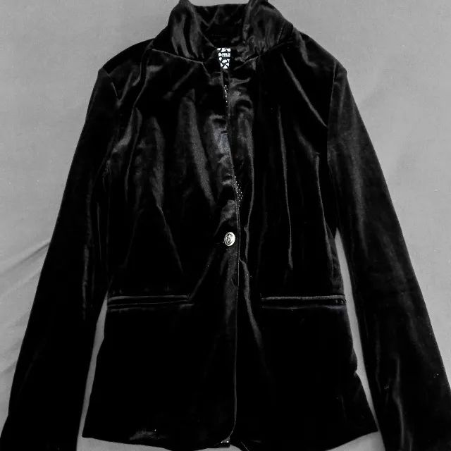 Blazer de veludo preto