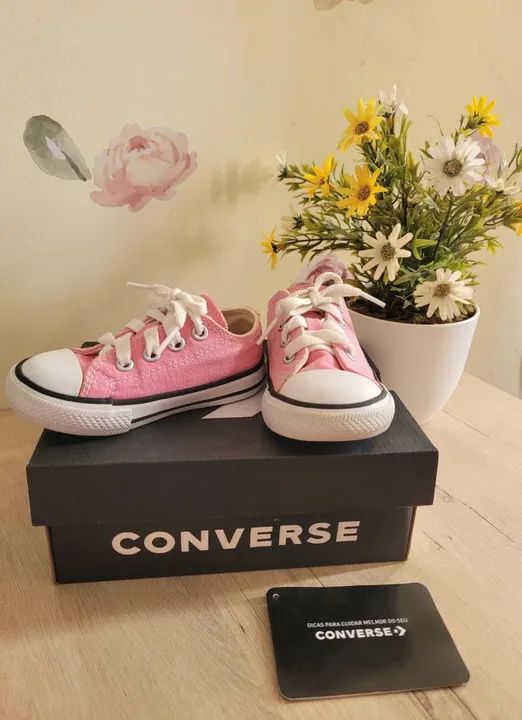 Tênis Converse All Star Bebê Rosa - Foto 4