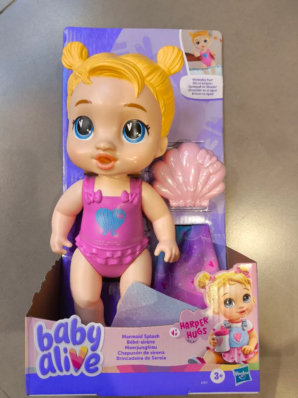 Baby Alive Harper Hugs Sereia - Brinquedo Infantil