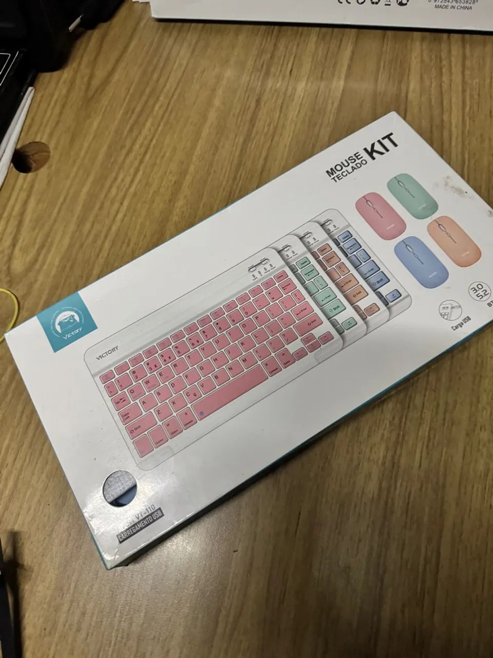Kit Teclado e Mouse Sem Fio Victory - Novo!