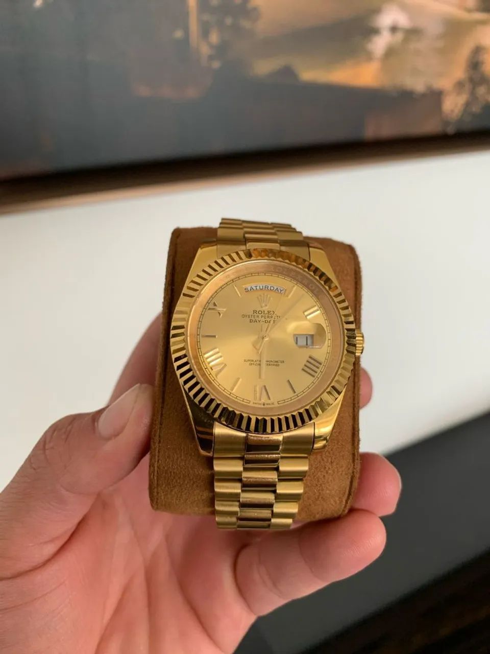 Rolex Day-Date linha Premium com 1 ano de garantia - Foto 2