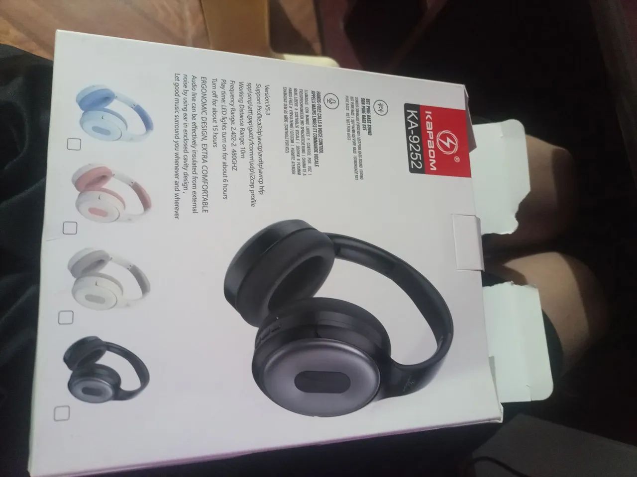 Fone de Ouvido Headset KA-9252, Bluetooth. ORIGINAL COM CAIXA  - Foto 3