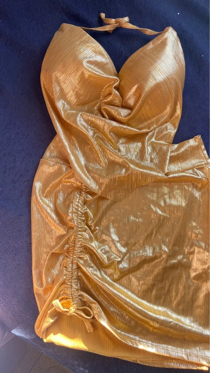 Vestido Dourado Festa/Balada