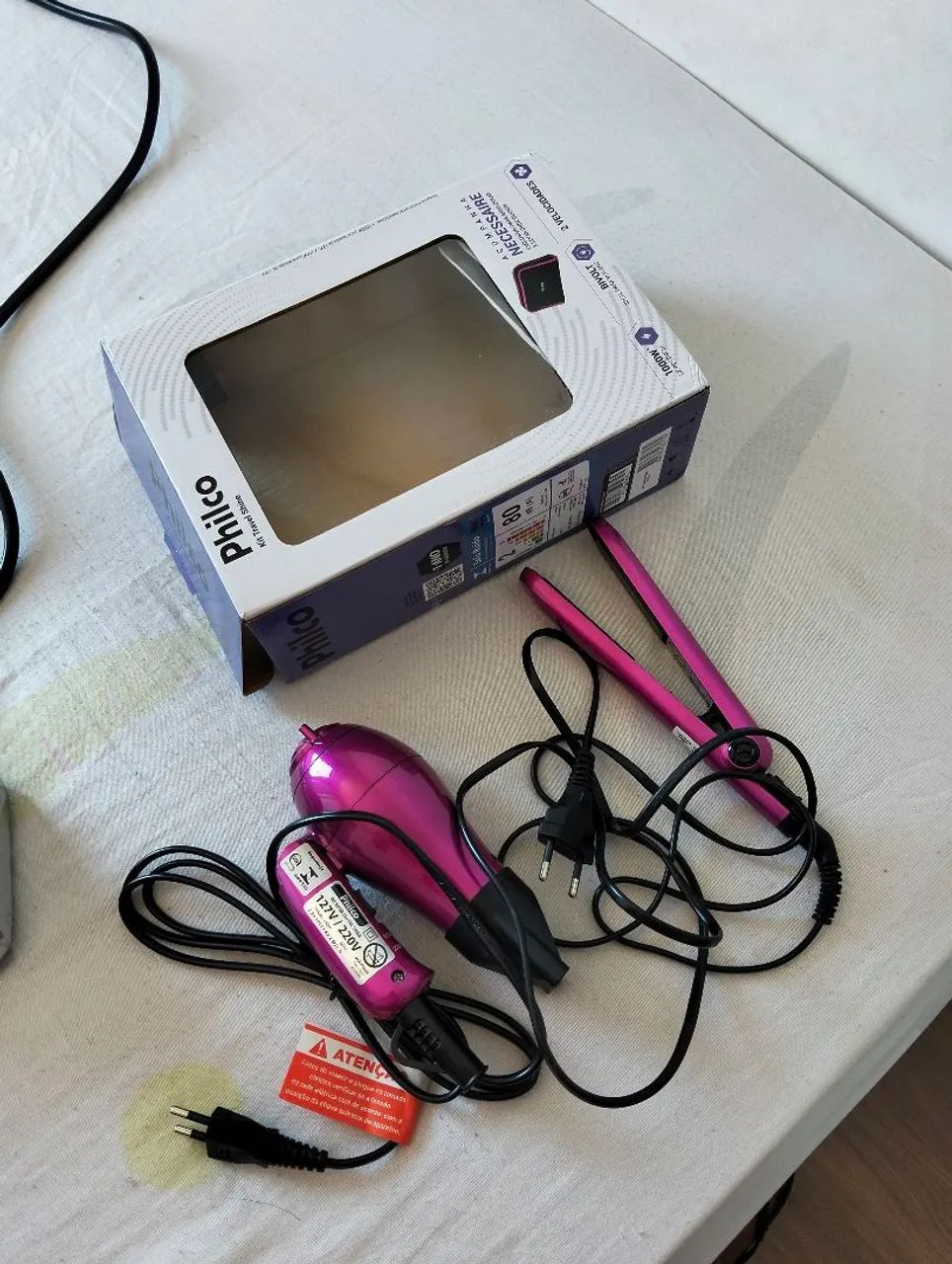 Vendo mini  prancha e secador da philco