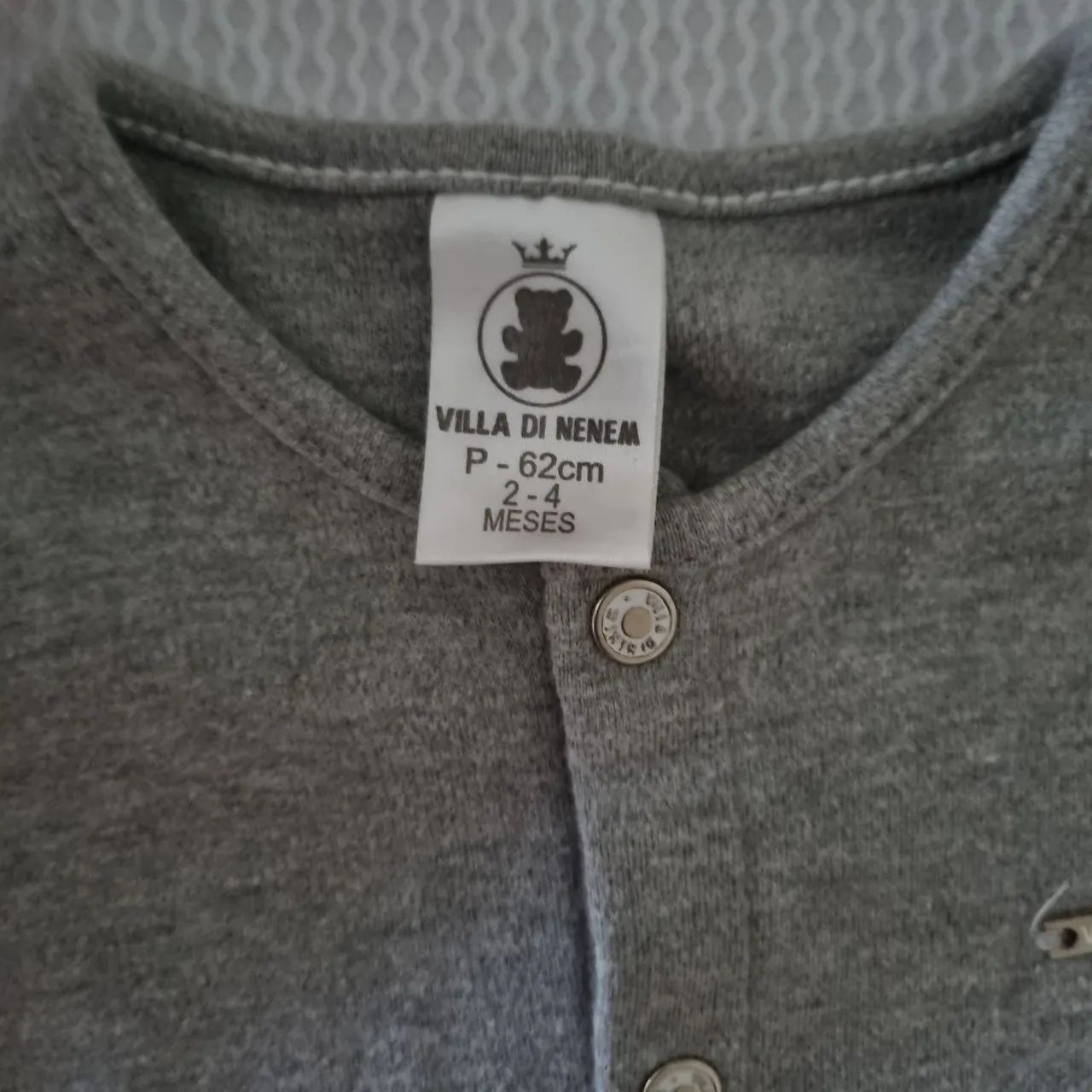 Macacão bebê Villa de Bebê - cinza - Tamanho P - Foto 3